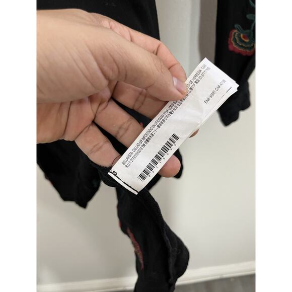 Y2K Fairygoth Romantic Babydoll Dress XS Floral Embroidery Whimsigoth Cottage - Picture 9 of 16